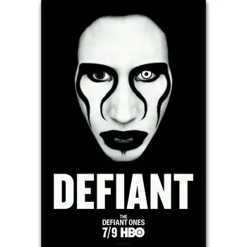New The Defiant Ones Мэрилин Мэнсон HBO-Silk Art Poster Wall Sicker Decoration Подарок