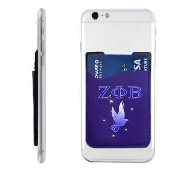 Zeta Phi Beta И 5 звезд Телефон Кошелек Чехол PU Leather Sorority ZOB Клейкая палочка на держателе кредитной карты для задней панели телефона