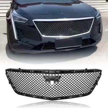 Для Cadillac CT6 2019-2020 Sport-V Решетка радиатора в сотовом стиле Передняя решетка Черная замена автомобиля Верхний бампер Капот Сетка Обвес Сетка Сетка