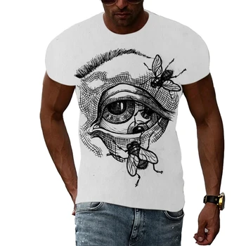 Новая мода Cool Style Compass графические футболки мужские летние трендовые повседневные 3D-принт Белая футболка Красивый Личность Топ