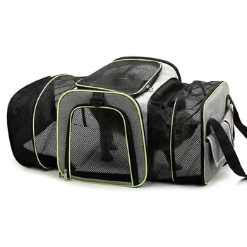 Портативная сумка-переноска для домашних животных, дышащая, складная, сумки-переноски для собак, исходящие путешествия на свежем воздухе, сумка для домашних животных и кошек, застежки-молнии