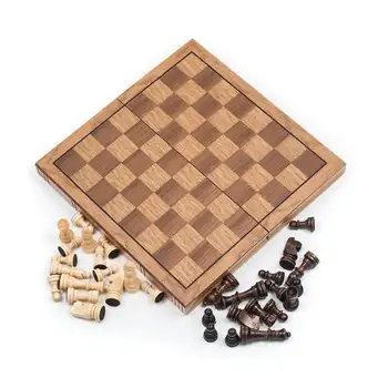 Эй! ! Деревянный шахматный набор в стиле книги, шахматная доска с шахматными фигурами Стонтона